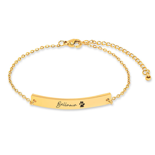 Pete Dog Paw Print Bracelet - Customizable